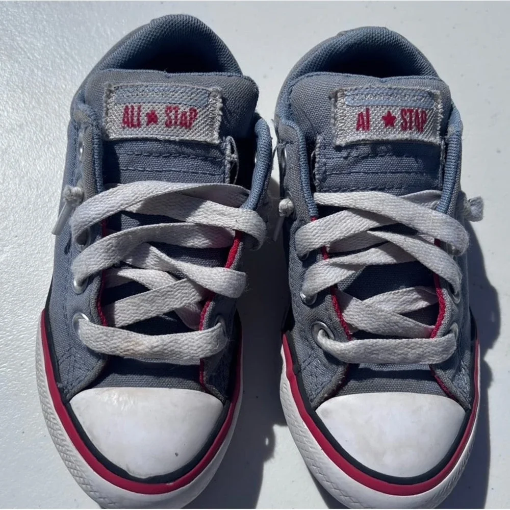 Converse All Star Kids Size 12 Blue Grey‎ Low Top Sneaker